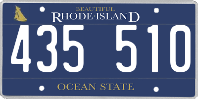 RI license plate 435510
