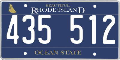 RI license plate 435512