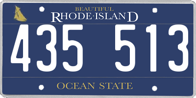 RI license plate 435513