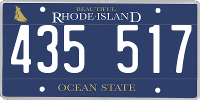 RI license plate 435517
