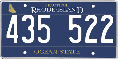 RI license plate 435522