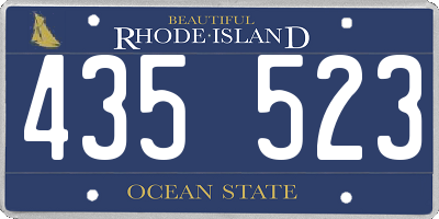RI license plate 435523