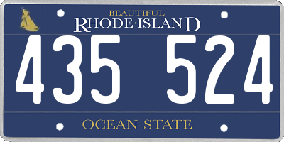RI license plate 435524