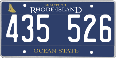 RI license plate 435526