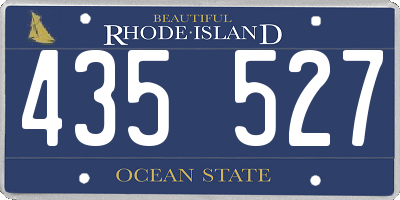 RI license plate 435527