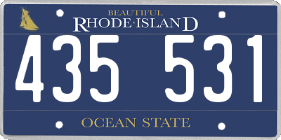 RI license plate 435531