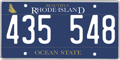 RI license plate 435548