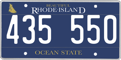 RI license plate 435550