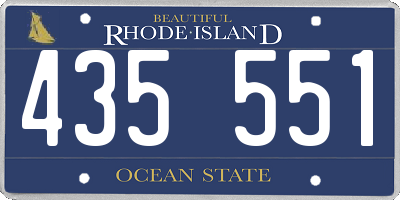 RI license plate 435551