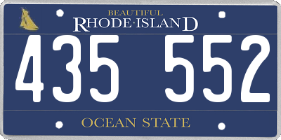 RI license plate 435552