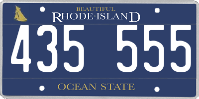 RI license plate 435555