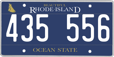 RI license plate 435556