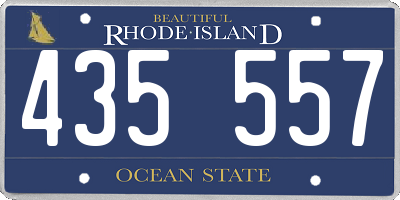 RI license plate 435557