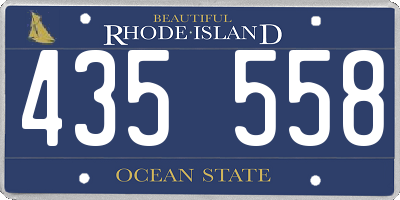 RI license plate 435558