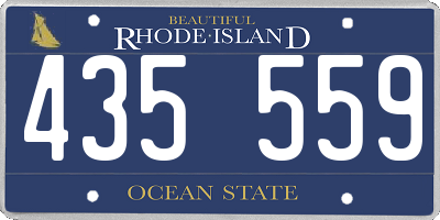 RI license plate 435559