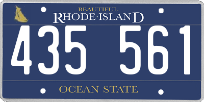 RI license plate 435561