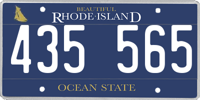 RI license plate 435565