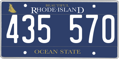 RI license plate 435570