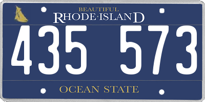 RI license plate 435573