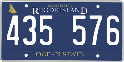 RI license plate 435576