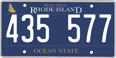 RI license plate 435577