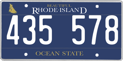 RI license plate 435578