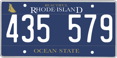 RI license plate 435579