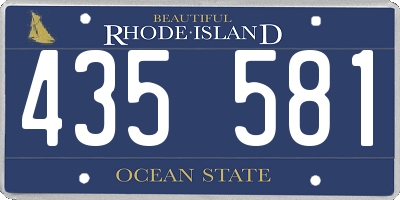 RI license plate 435581