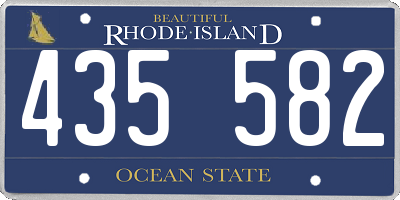 RI license plate 435582