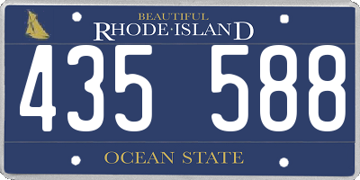 RI license plate 435588