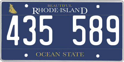 RI license plate 435589