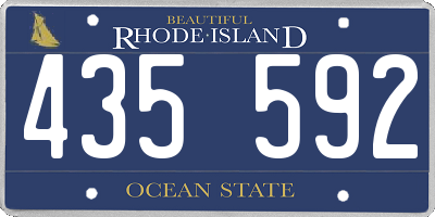 RI license plate 435592