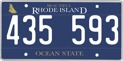RI license plate 435593