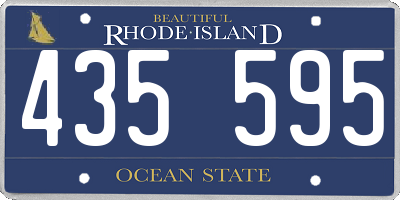 RI license plate 435595