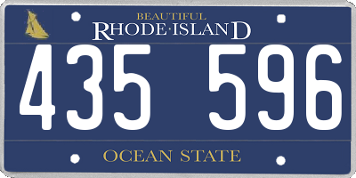 RI license plate 435596