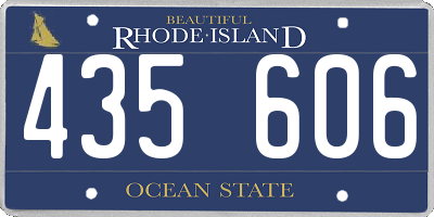 RI license plate 435606