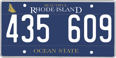 RI license plate 435609