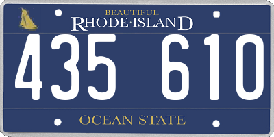 RI license plate 435610