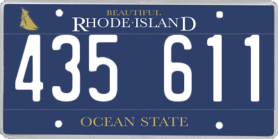 RI license plate 435611