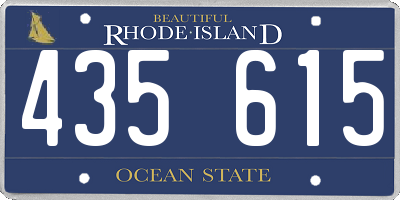 RI license plate 435615