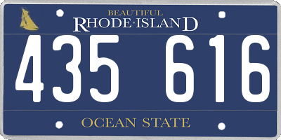 RI license plate 435616