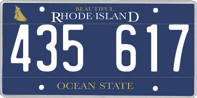RI license plate 435617