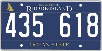 RI license plate 435618