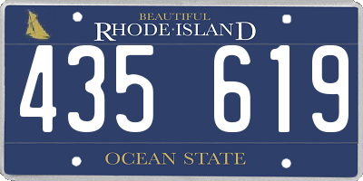 RI license plate 435619