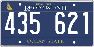 RI license plate 435621