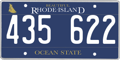 RI license plate 435622
