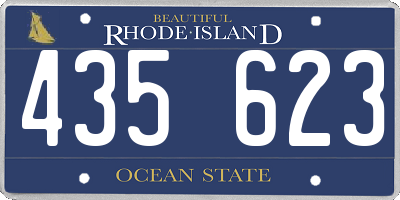 RI license plate 435623