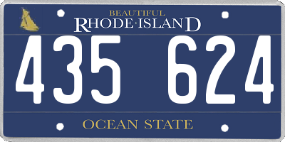 RI license plate 435624