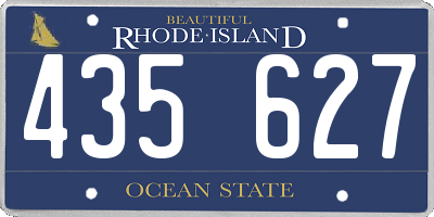 RI license plate 435627