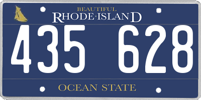 RI license plate 435628